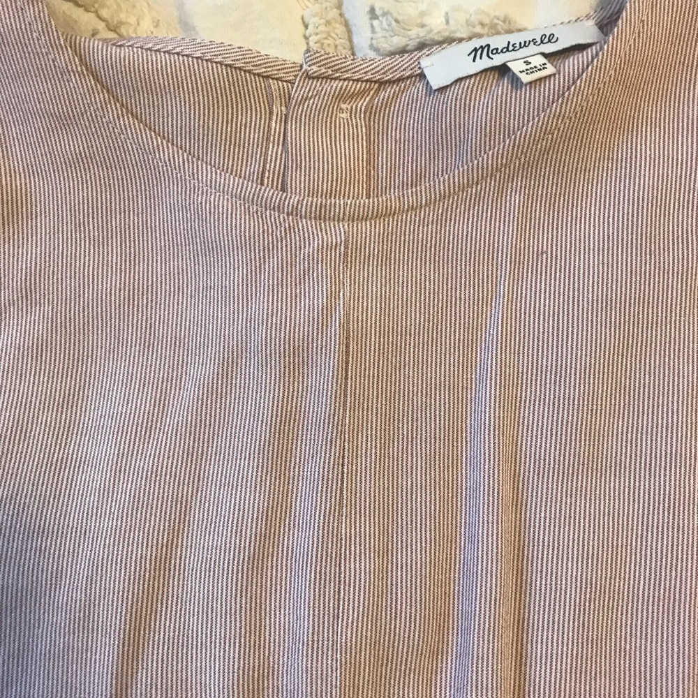Madewell pin stripped tie t- shirt